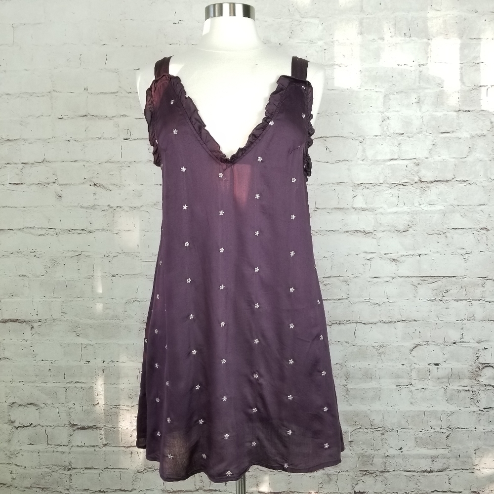 NWOT Free People Beaded & Embroidered Slip Dress